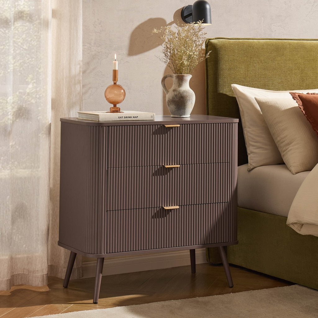 Dusklia - Hattie 3 Drawer Small Chest -  Mocha