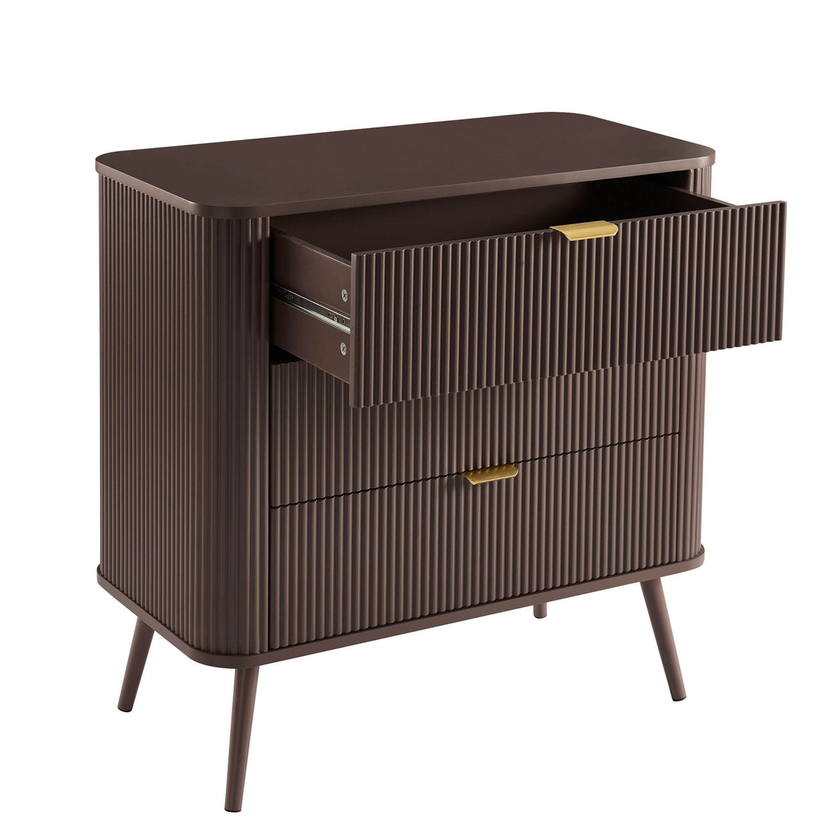 Dusklia - Hattie 3 Drawer Small Chest -  Mocha