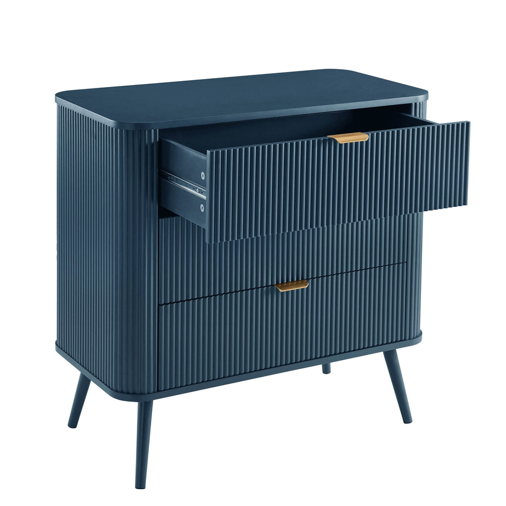 Dusklia - Hattie 3 Drawer Small Chest -  Teal