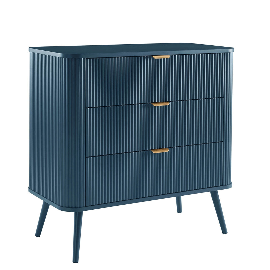 Dusklia - Hattie 3 Drawer Small Chest -  Teal