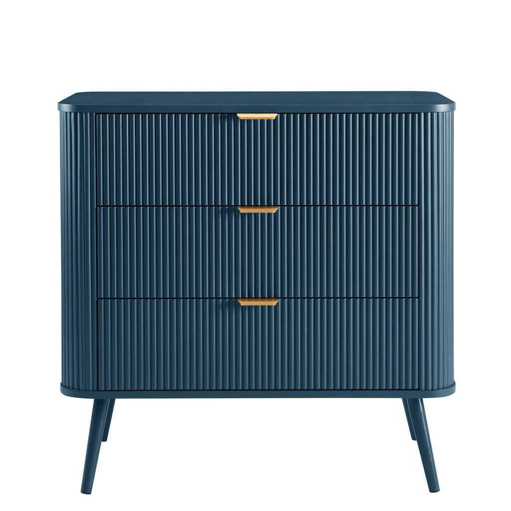 Dusklia - Hattie 3 Drawer Small Chest -  Teal
