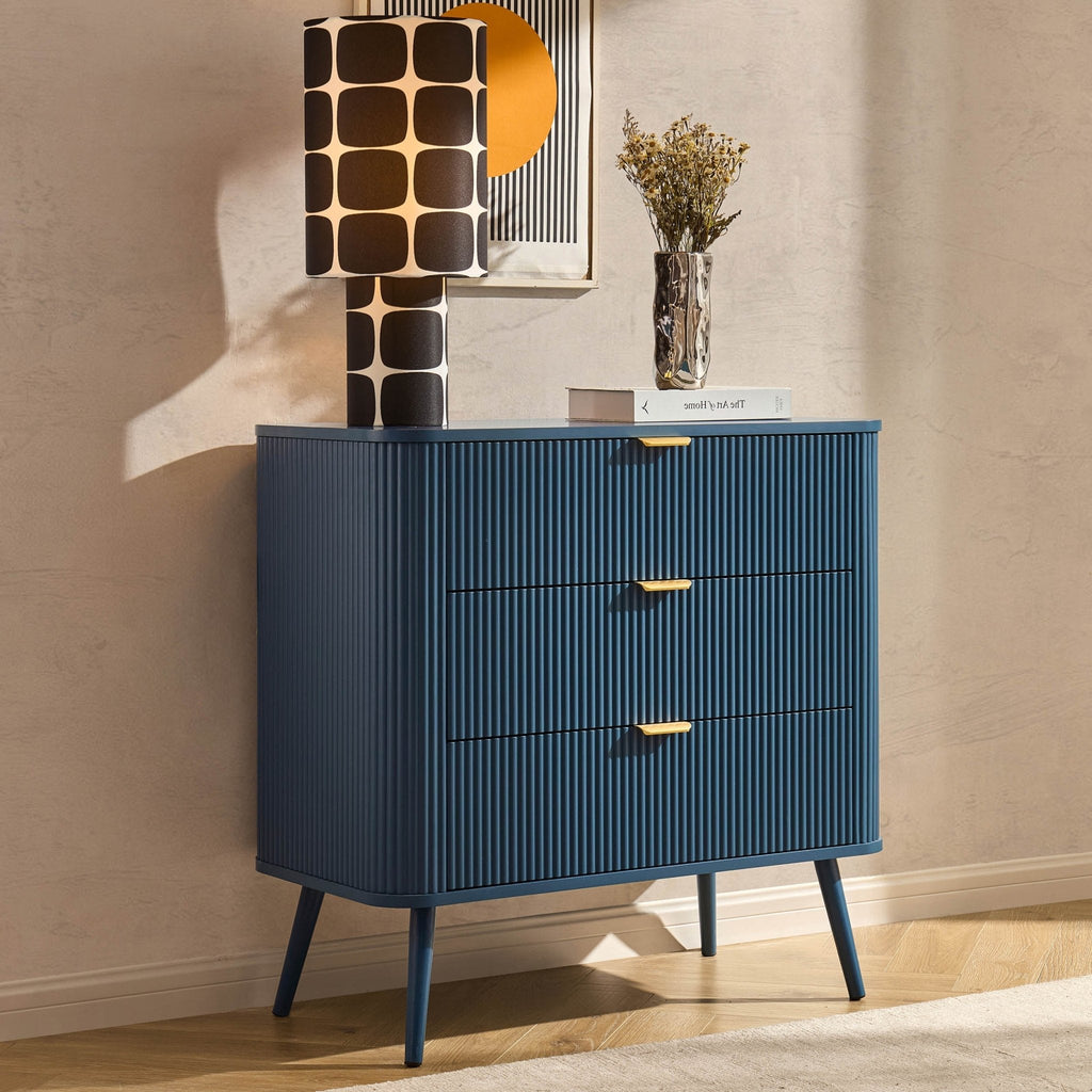 Dusklia - Hattie 3 Drawer Small Chest -  Teal