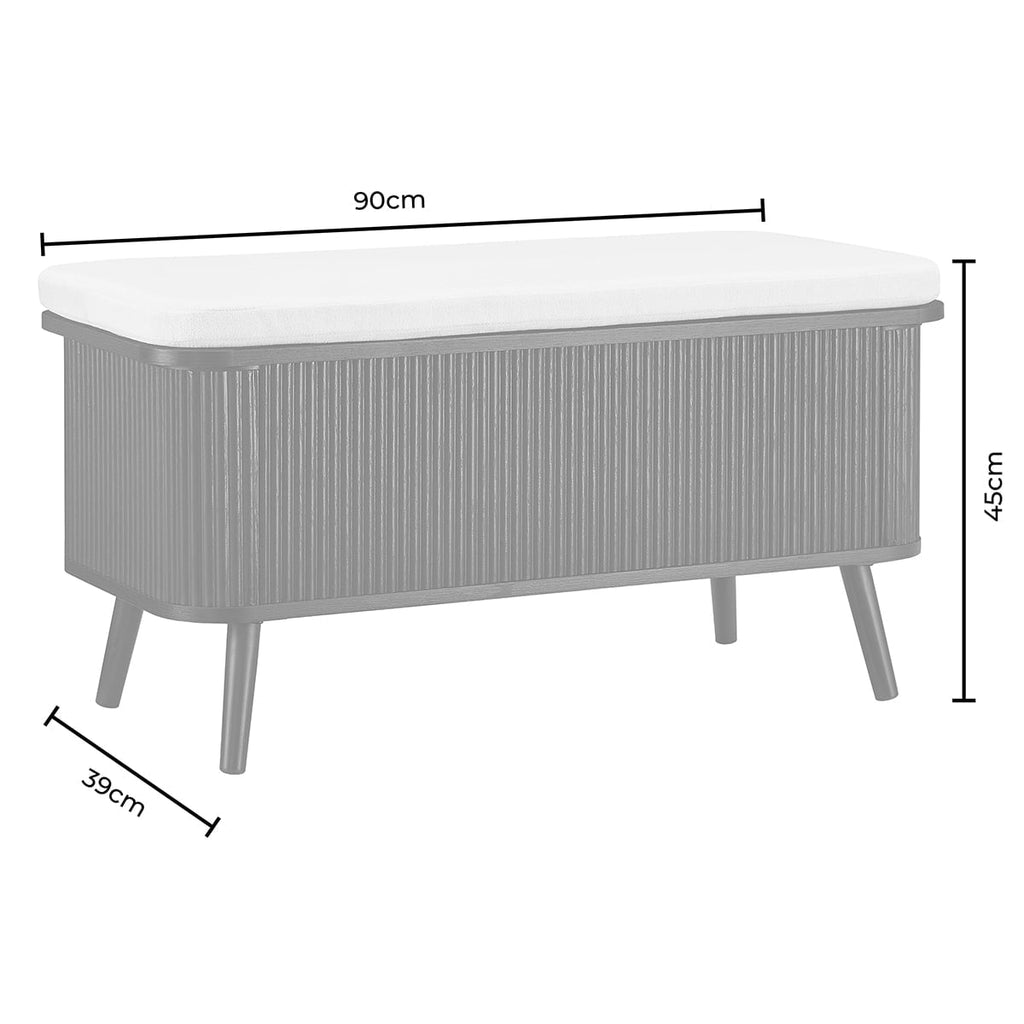 Dusklia - Hattie Storage Bench - Taupe