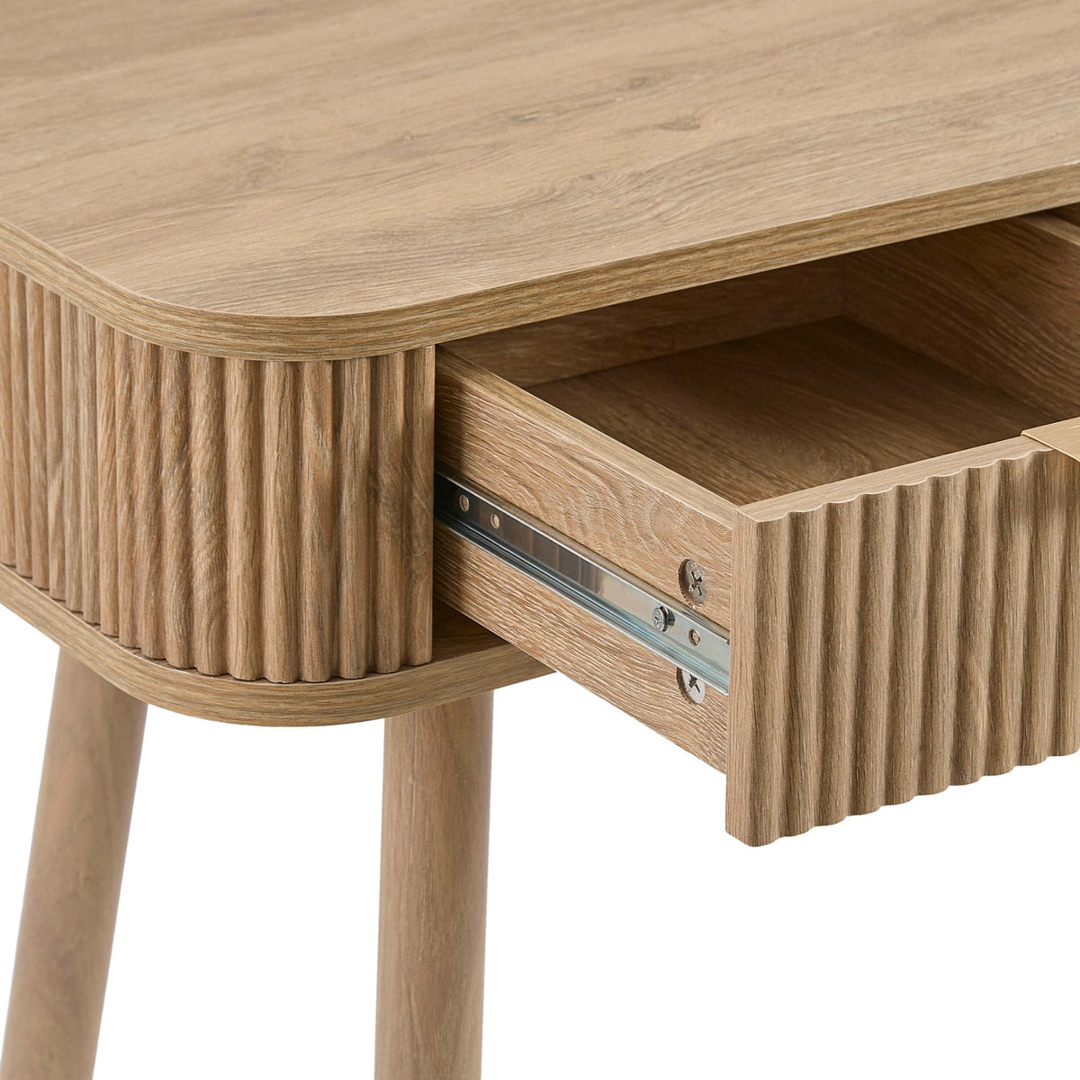 Dusklia - Hattie Storage Dressing Table Console - Light Wood