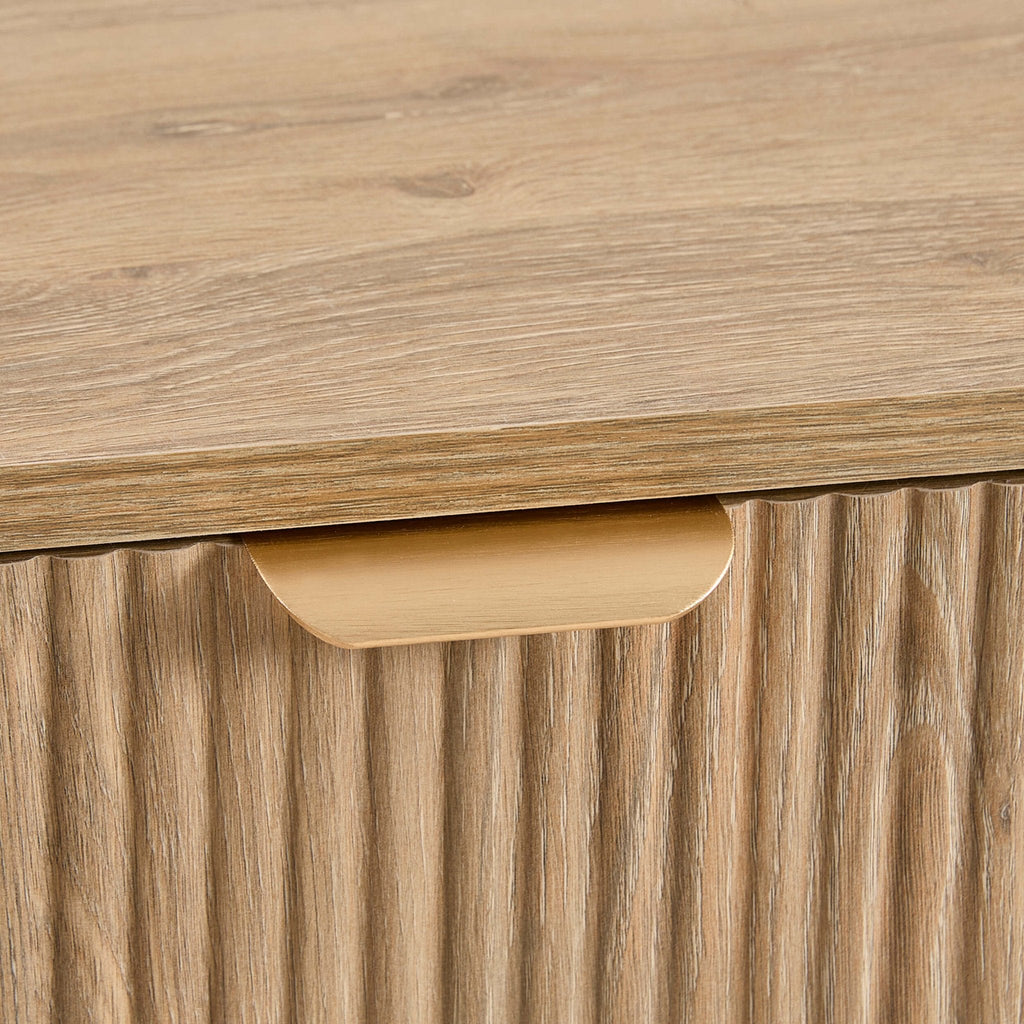 Dusklia - Hattie Storage Dressing Table Console - Light Wood