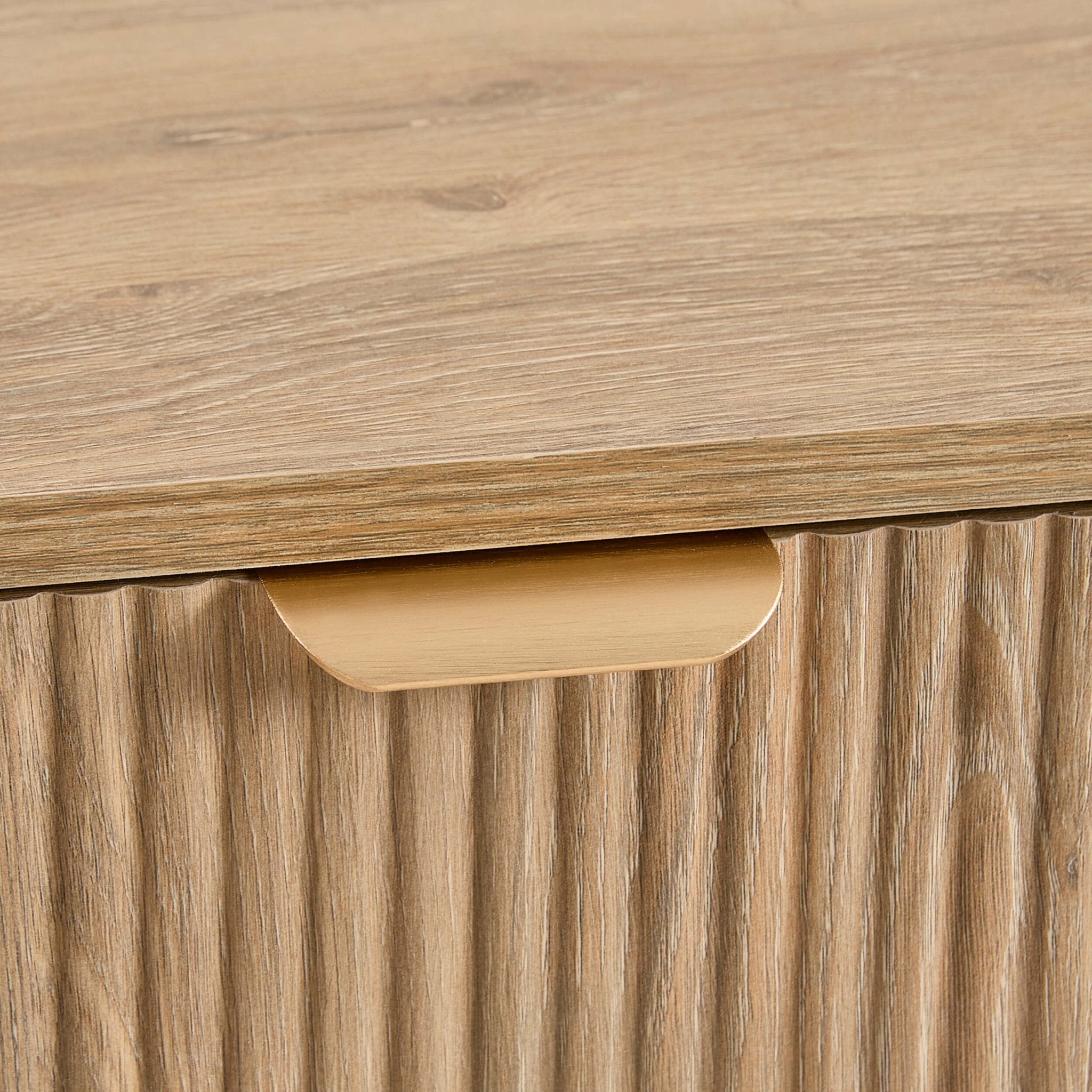 Dusklia - Hattie Storage Dressing Table Console - Light Wood
