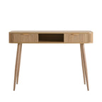 Dusklia - Hattie Storage Dressing Table Console - Light Wood