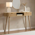 Dusklia - Hattie Storage Dressing Table Console - Light Wood