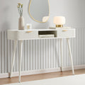 Dusklia - Hattie Storage Dressing Table Console - Warm White