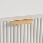 Dusklia - Hattie Storage Dressing Table Console - Warm White