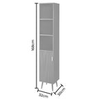 Dusklia - Hattie Tall Bathroom Storage Cabinet - Black