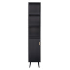 Dusklia - Hattie Tall Bathroom Storage Cabinet - Black