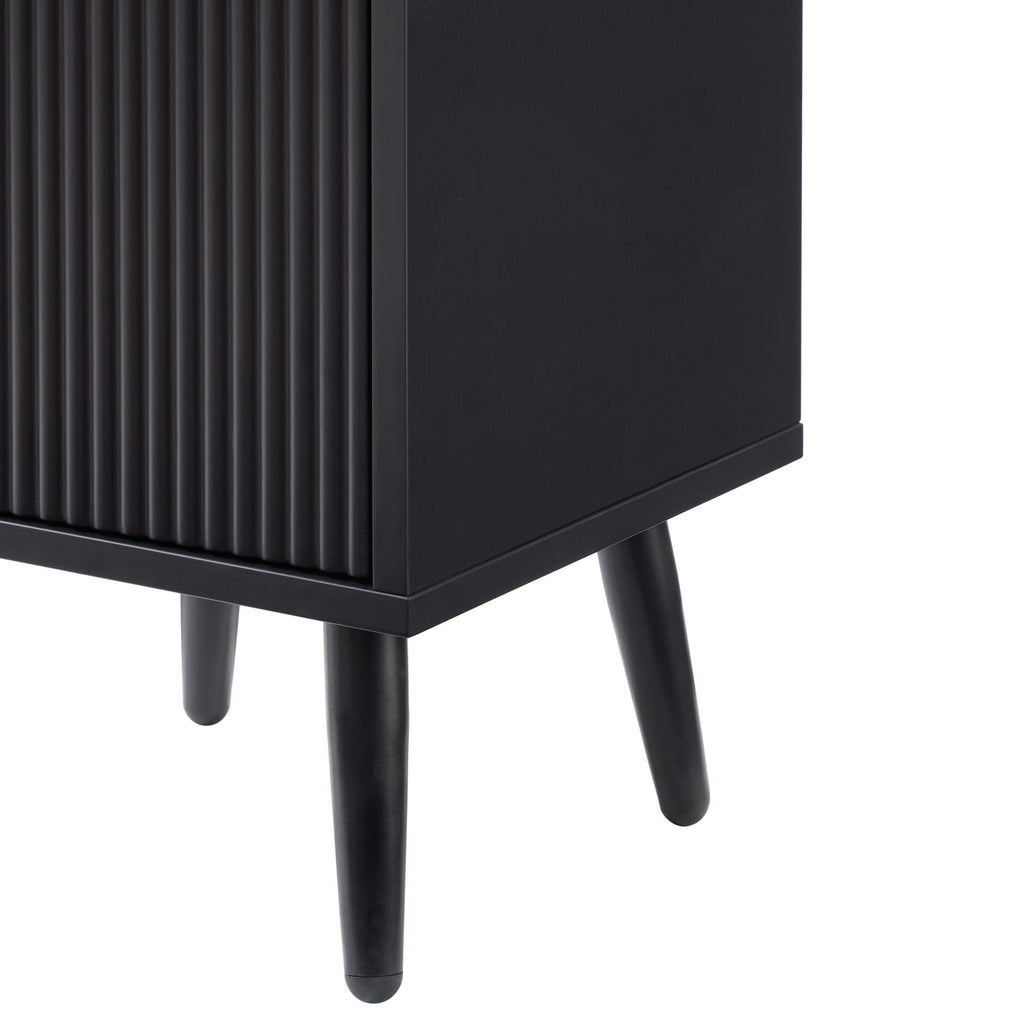 Dusklia - Hattie Tall Bathroom Storage Cabinet - Black
