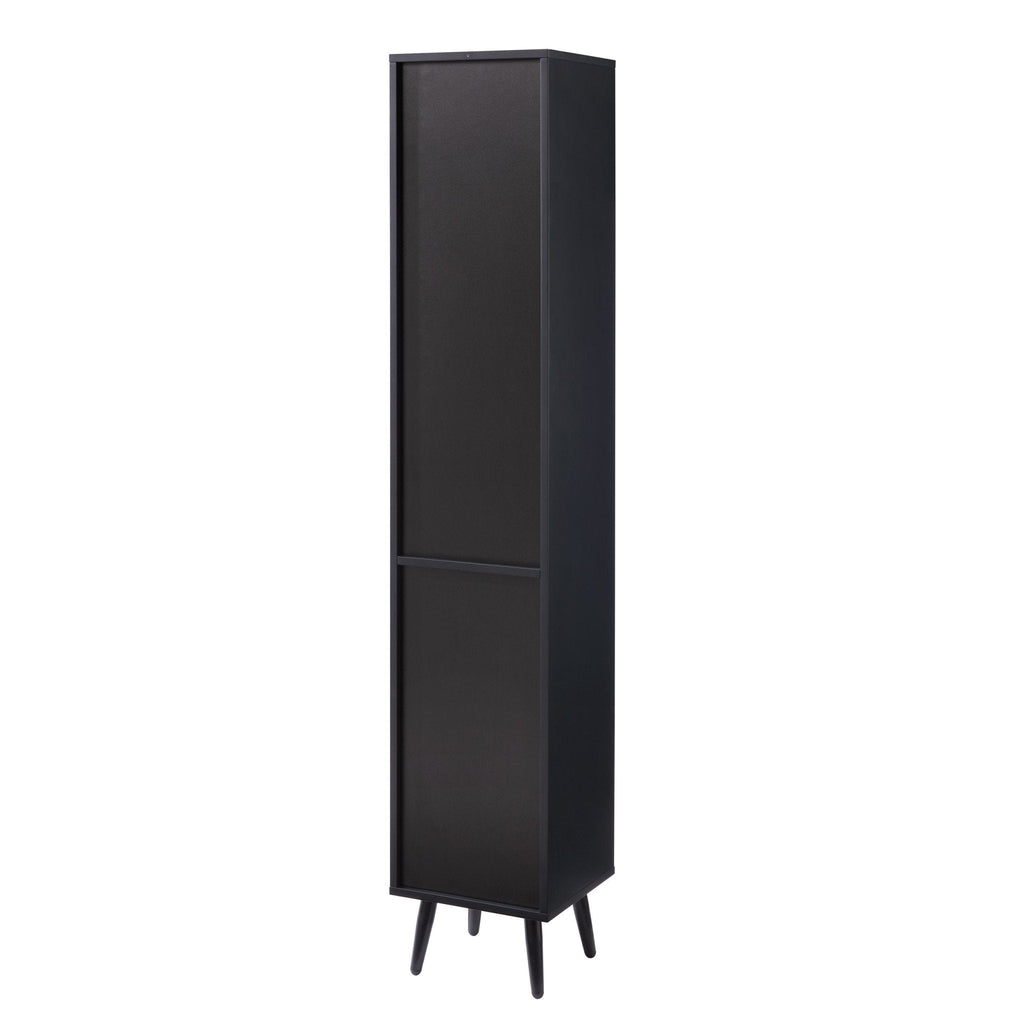 Dusklia - Hattie Tall Bathroom Storage Cabinet - Black