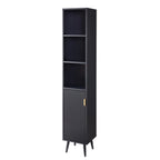 Dusklia - Hattie Tall Bathroom Storage Cabinet - Black