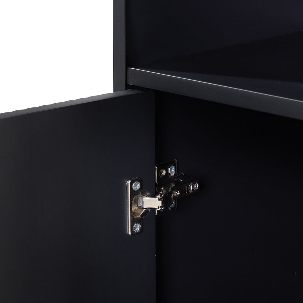 Dusklia - Hattie Tall Bathroom Storage Cabinet - Black