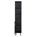 Dusklia - Hattie Tall Bathroom Storage Cabinet - Black
