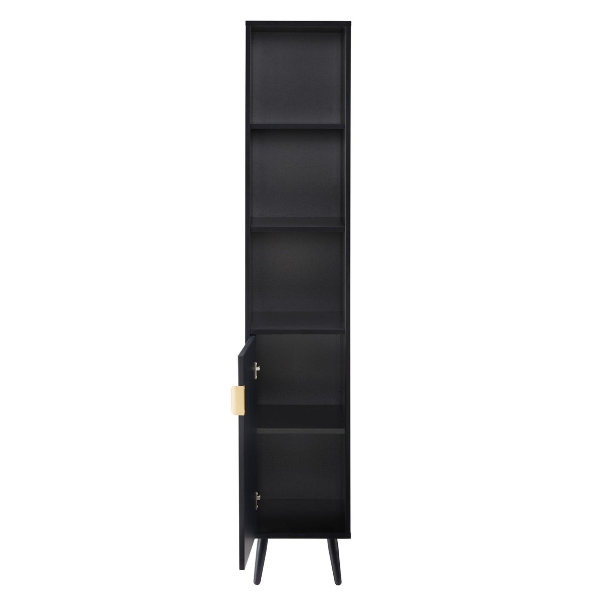 Dusklia - Hattie Tall Bathroom Storage Cabinet - Black