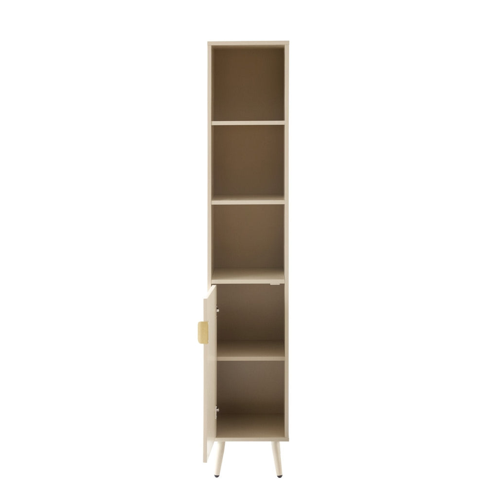 Dusklia - Hattie Tall Bathroom Storage Cabinet - Oyster