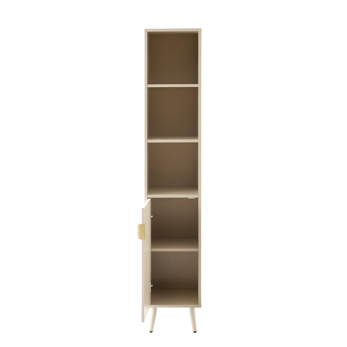 Dusklia - Hattie Tall Bathroom Storage Cabinet - Oyster