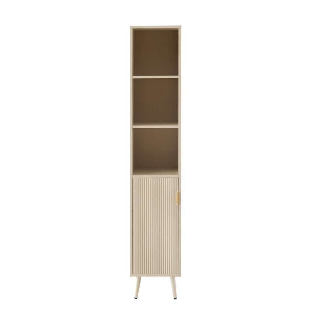 Dusklia - Hattie Tall Bathroom Storage Cabinet - Oyster