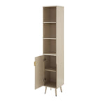 Dusklia - Hattie Tall Bathroom Storage Cabinet - Oyster