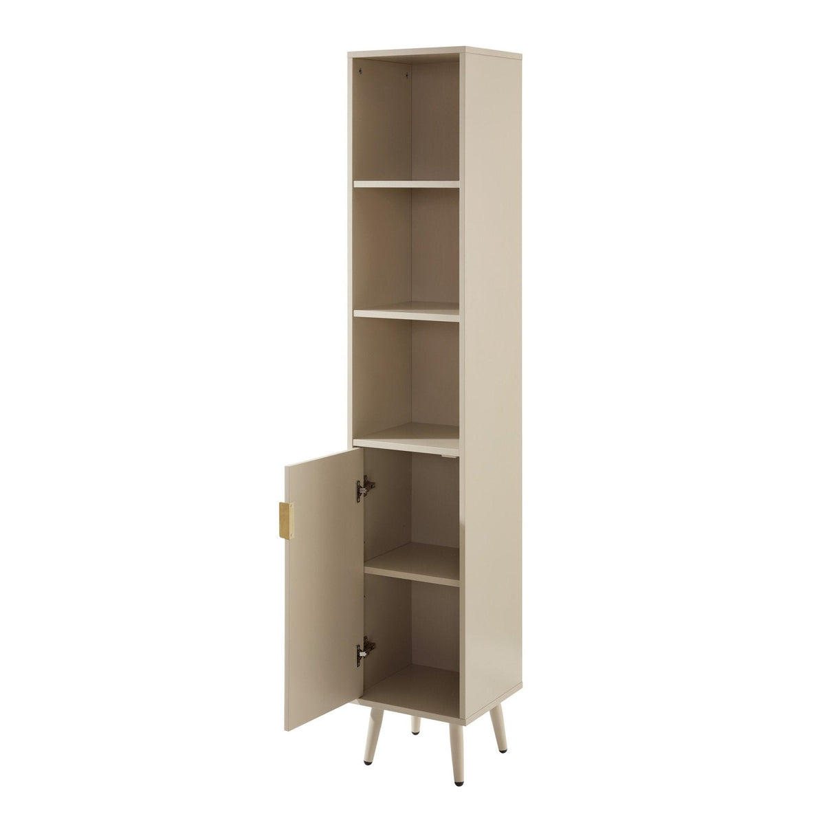 Dusklia - Hattie Tall Bathroom Storage Cabinet - Oyster