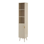 Dusklia - Hattie Tall Bathroom Storage Cabinet - Oyster
