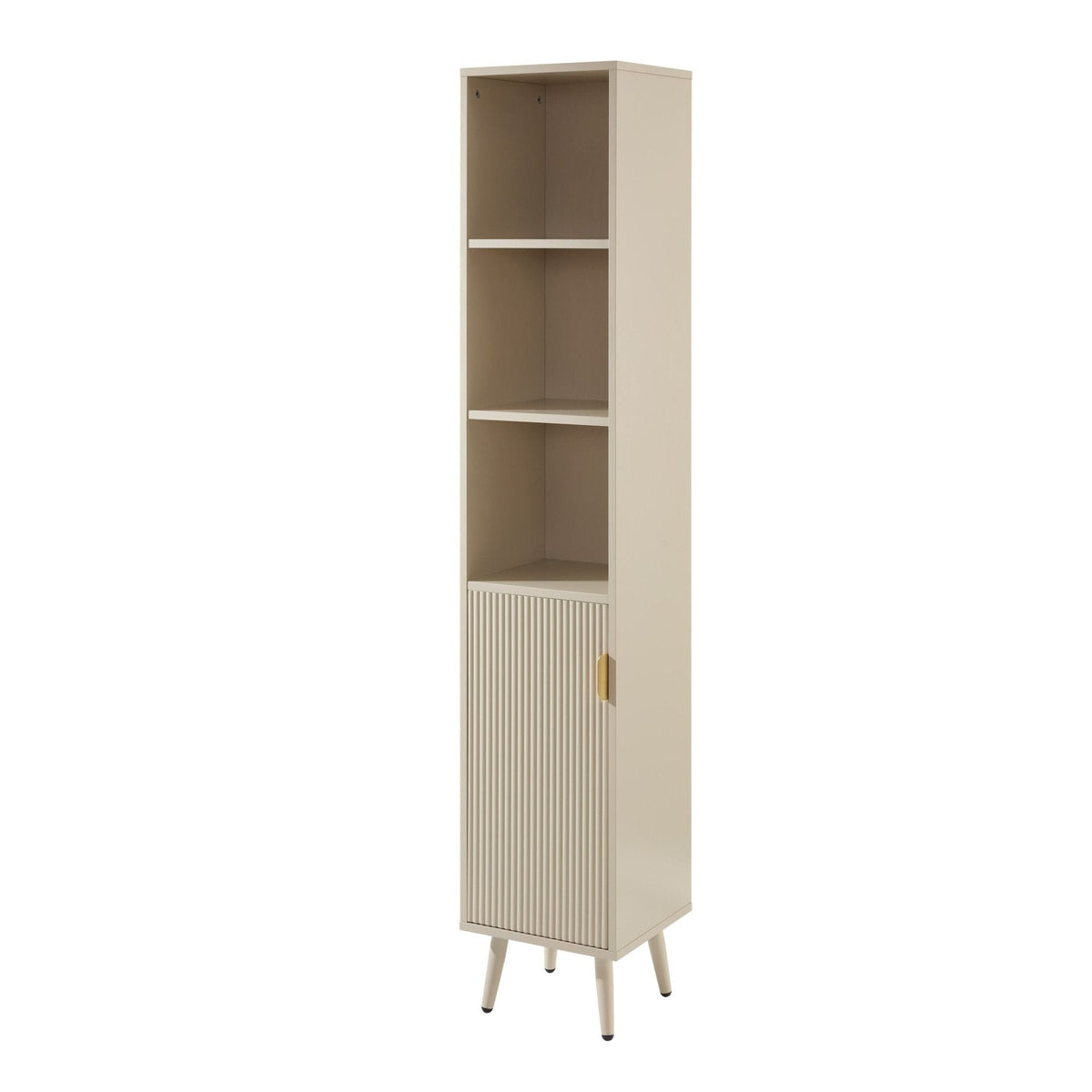 Dusklia - Hattie Tall Bathroom Storage Cabinet - Oyster