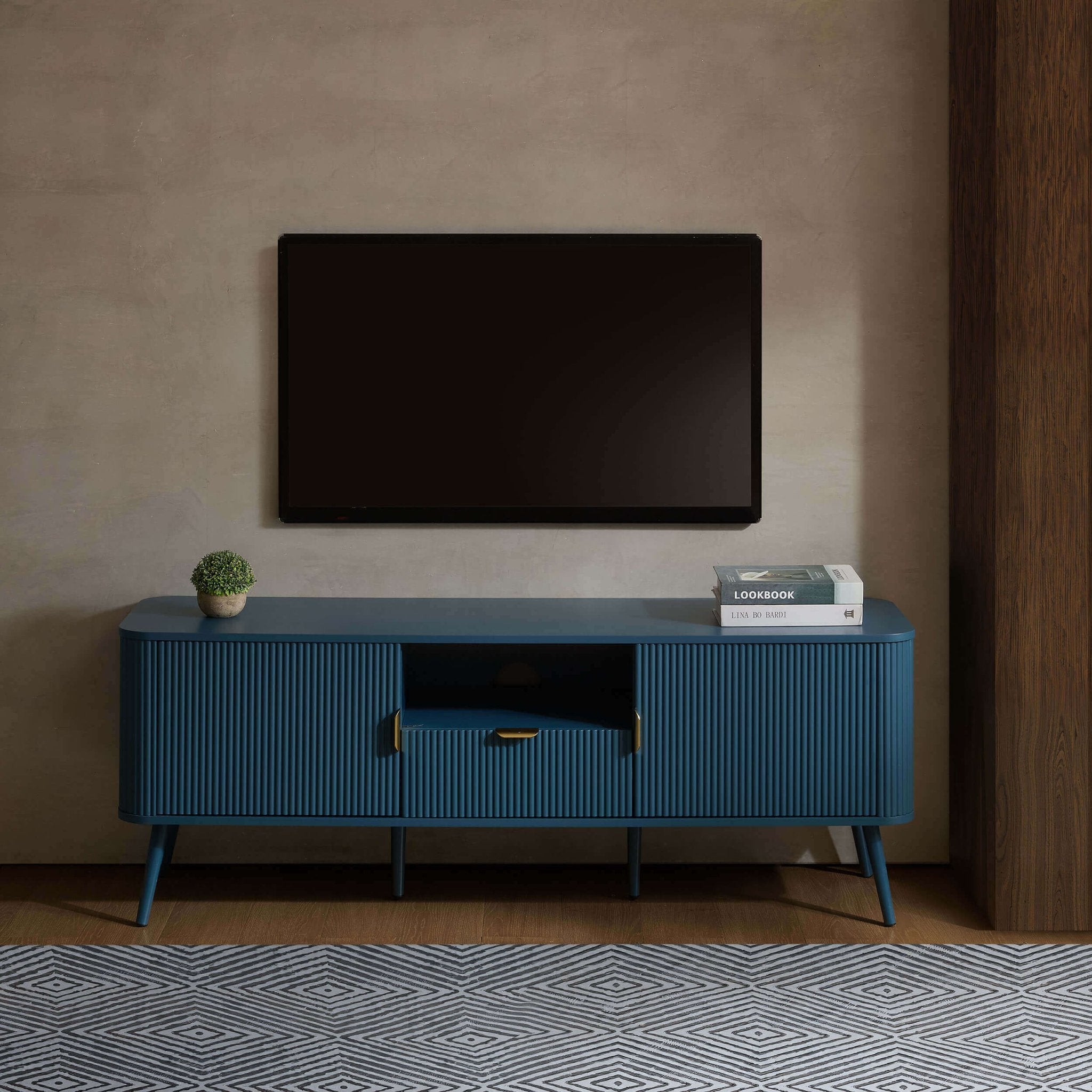 Dusklia - Hattie TV Unit for TVs up to 65- Teal