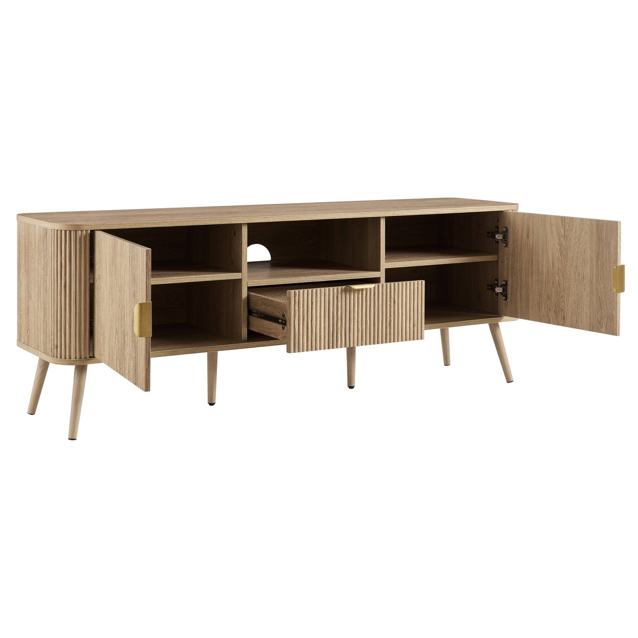Dusklia - Hattie TV Unit for TVs up to 65- Light Wood