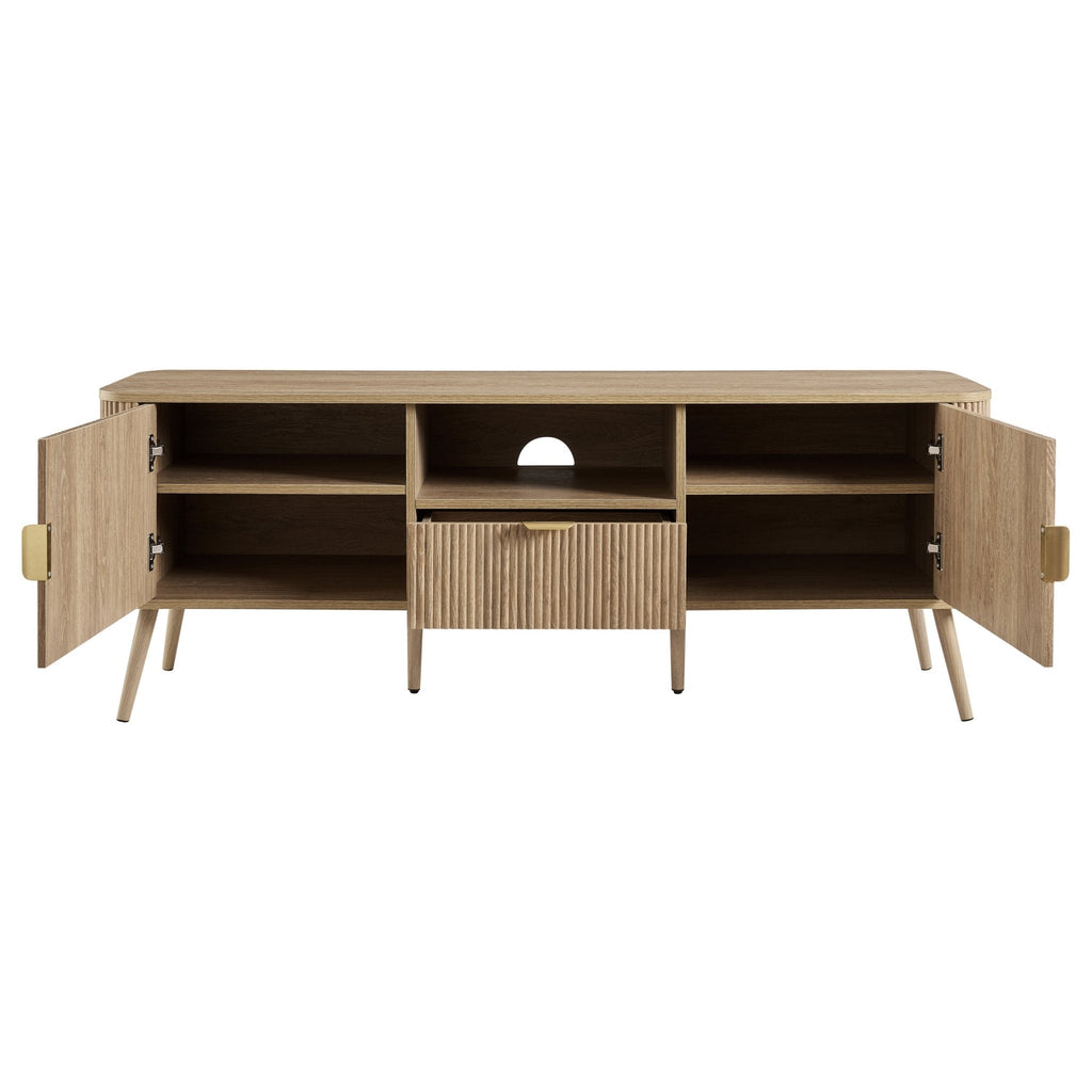 Dusklia - Hattie 3 Piece Bundle - 2 Shelving Units and TV Unit - Light Wood