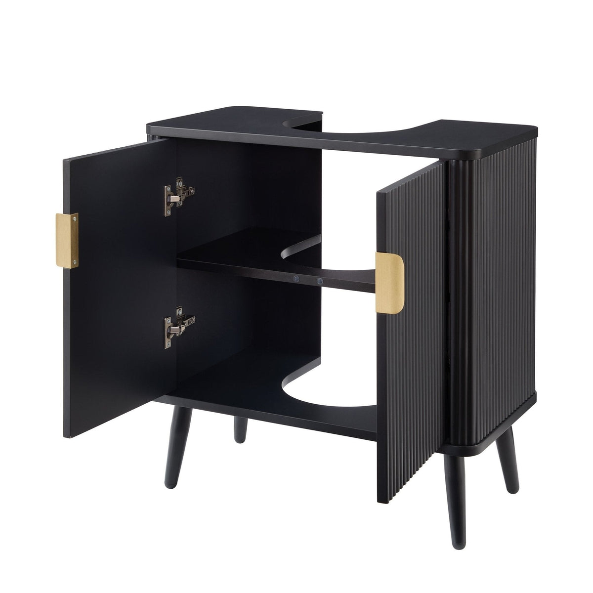 Dusklia - Hattie Under Sink Bathroom Cabinet - Black