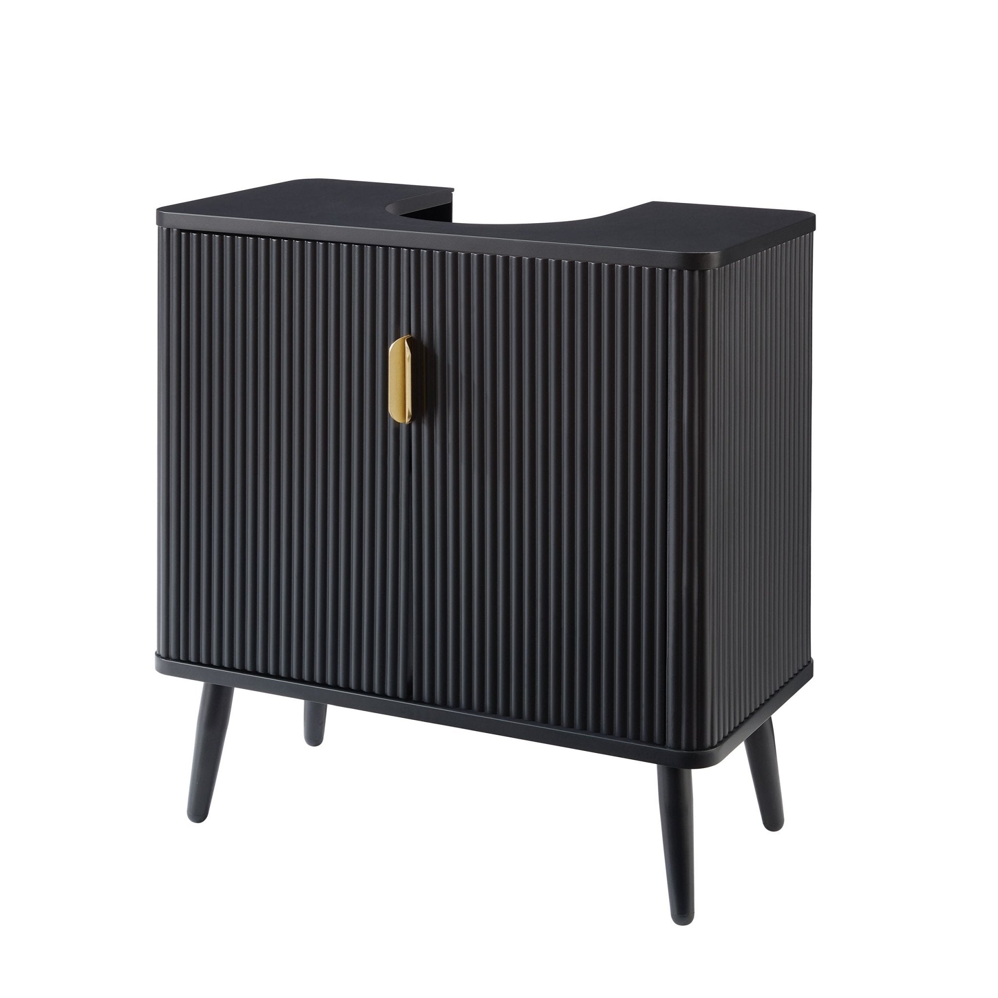 Dusklia - Hattie Under Sink Bathroom Cabinet - Black