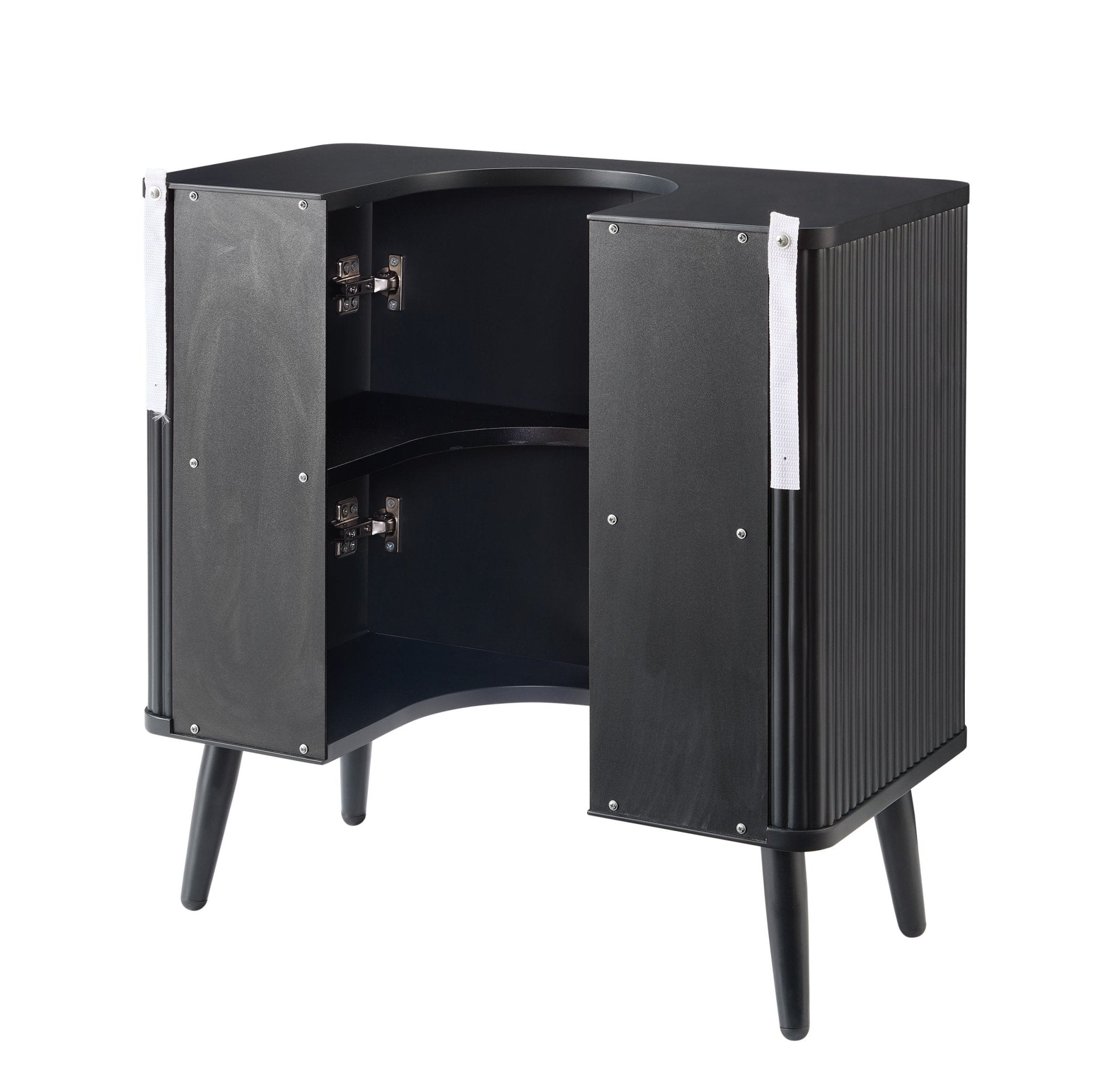 Dusklia - Hattie Under Sink Bathroom Cabinet - Black