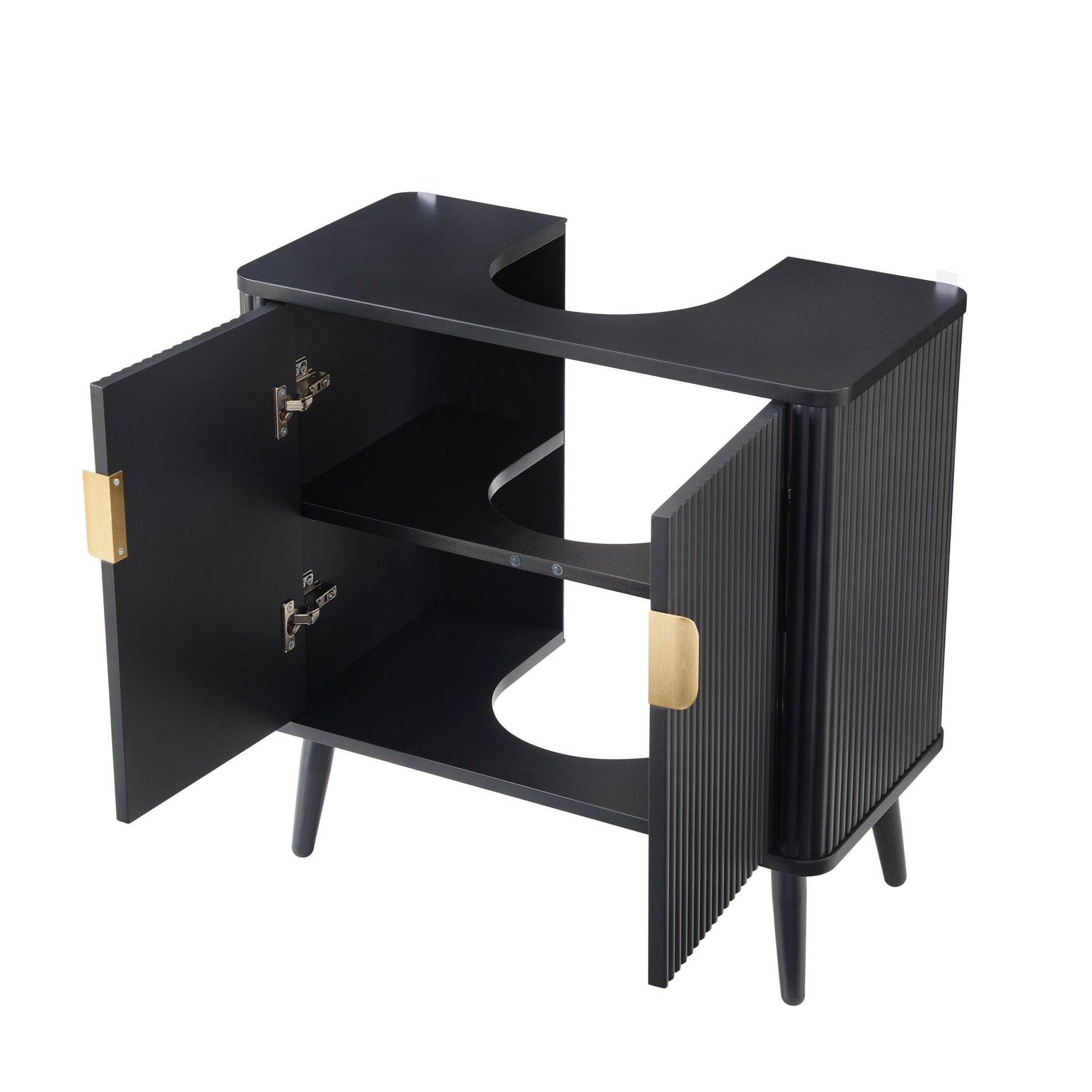 Dusklia - Hattie Under Sink Bathroom Cabinet - Black