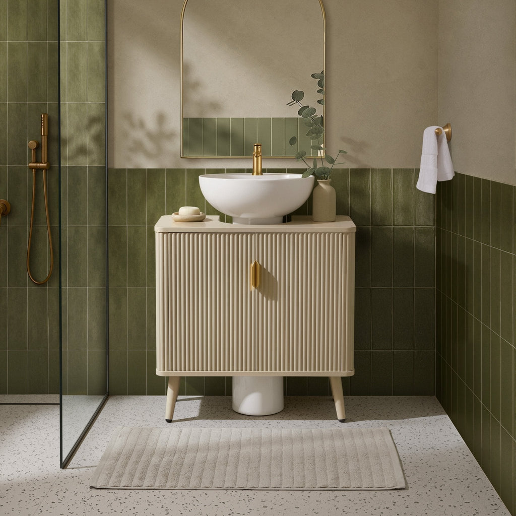 Dusklia - Hattie Under Sink Bathroom Cabinet - Oyster