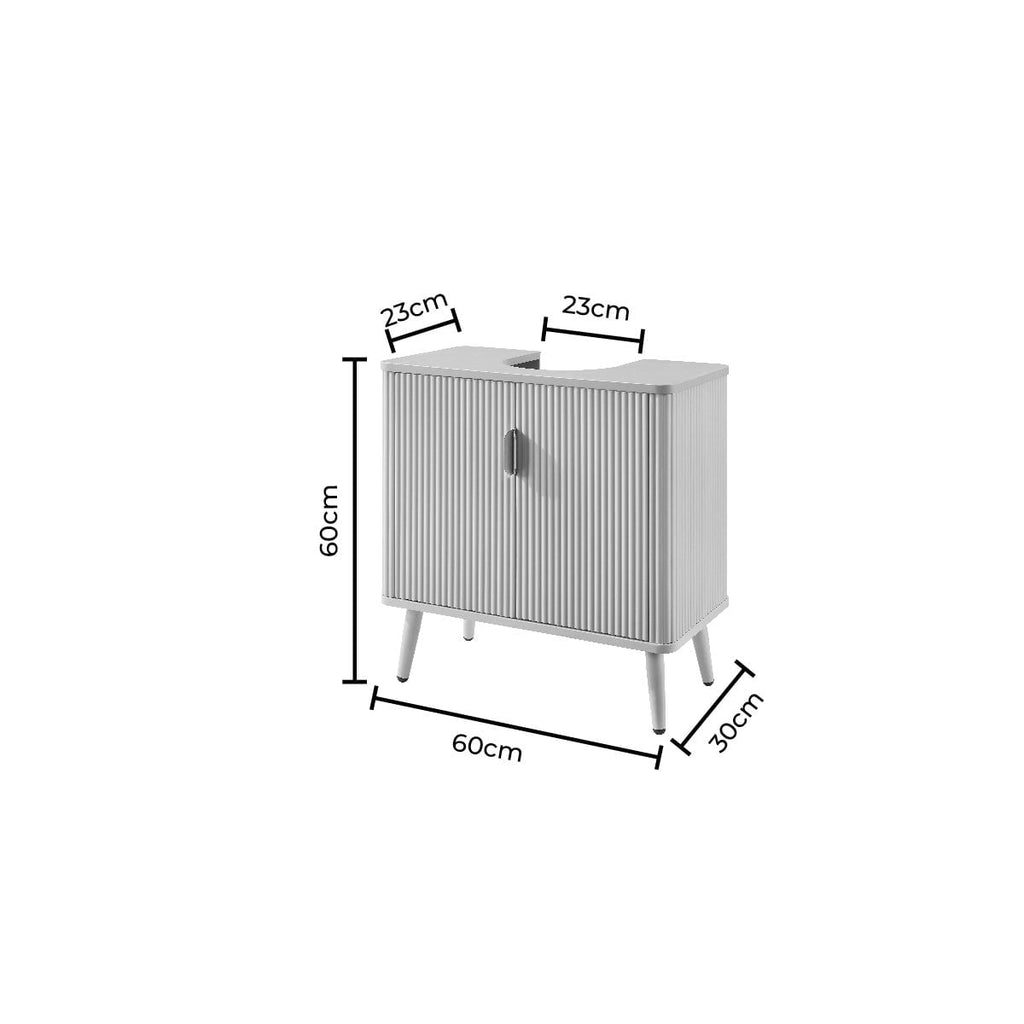 Dusklia - Hattie Under Sink Bathroom Cabinet - Oyster