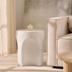 Dusklia - Haven Side Table - Stone Effect