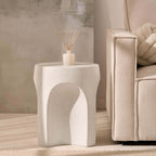 Dusklia - Haven Side Table - Stone Effect