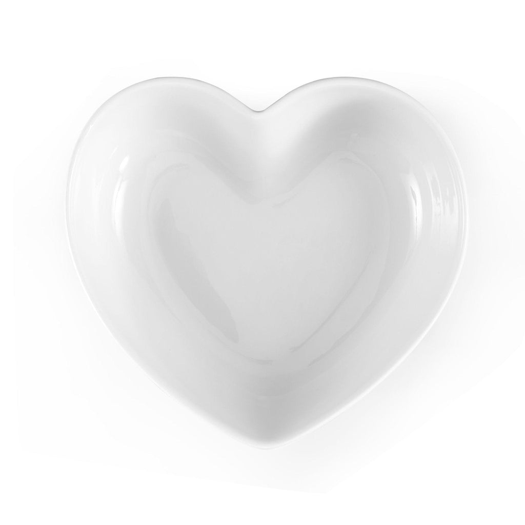 Dusklia - Heart Shaped Set of 4 Cereal Bowls - White