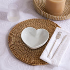 Dusklia - Heart Shaped Set of 4 Cereal Bowls - White