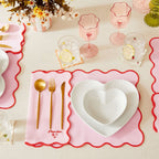 Dusklia - Heart Shaped Set of 4 Cereal Bowls - White