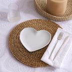 Dusklia - Heart Shaped Set of 4 Side Plates - White
