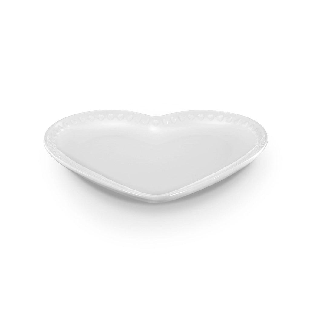 Dusklia - Heart Shaped Set of 4 Side Plates - White