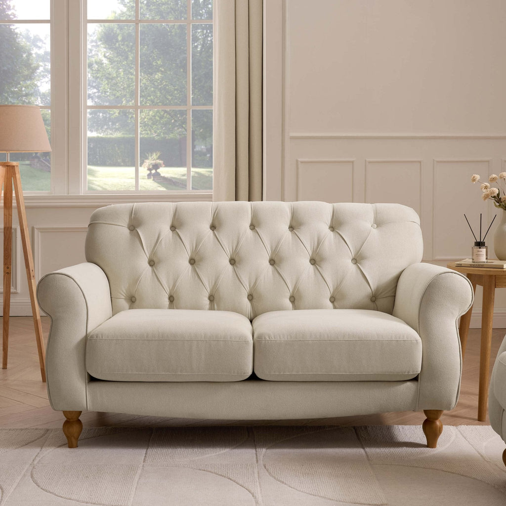 Dusklia - Hebden 2 Seater Sofa - Cream Linen