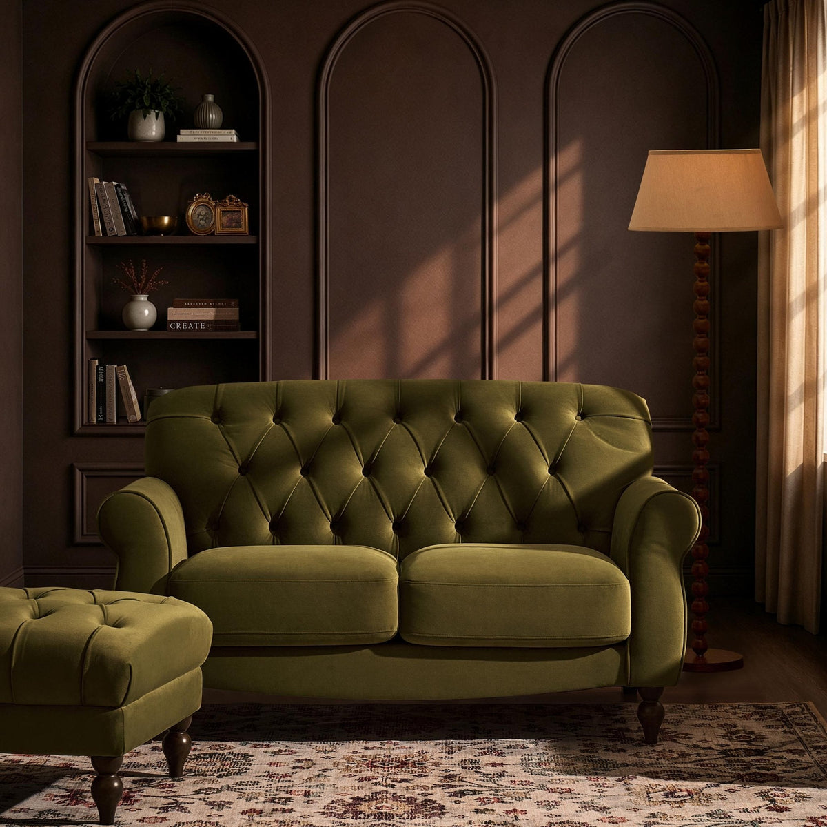 Dusklia - Hebden 2 Seater Sofa - Muted Moss