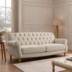 Dusklia - Hebden 3 Seater Sofa - Cream Linen