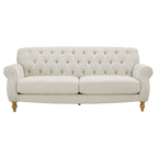 Dusklia - Hebden 3 Seater Sofa - Cream Linen