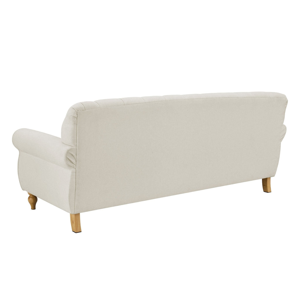 Dusklia - Hebden 3 Seater Sofa - Cream Linen